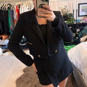 ZARA embellished cropped jacket small